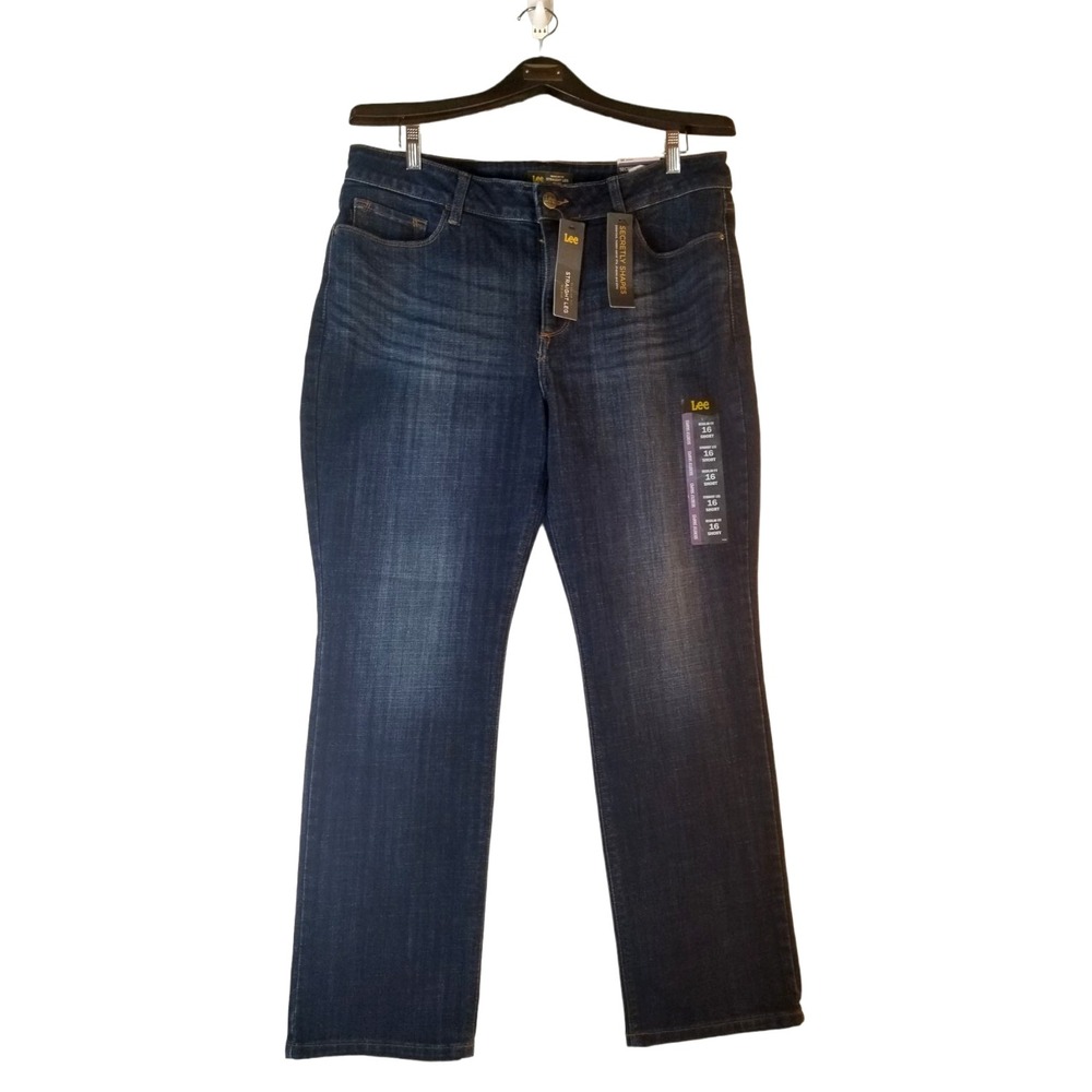 Lee Secretly Shapes Regular Fit Straight Leg Women's Jean, Lagoon Blue, 16 36x29
